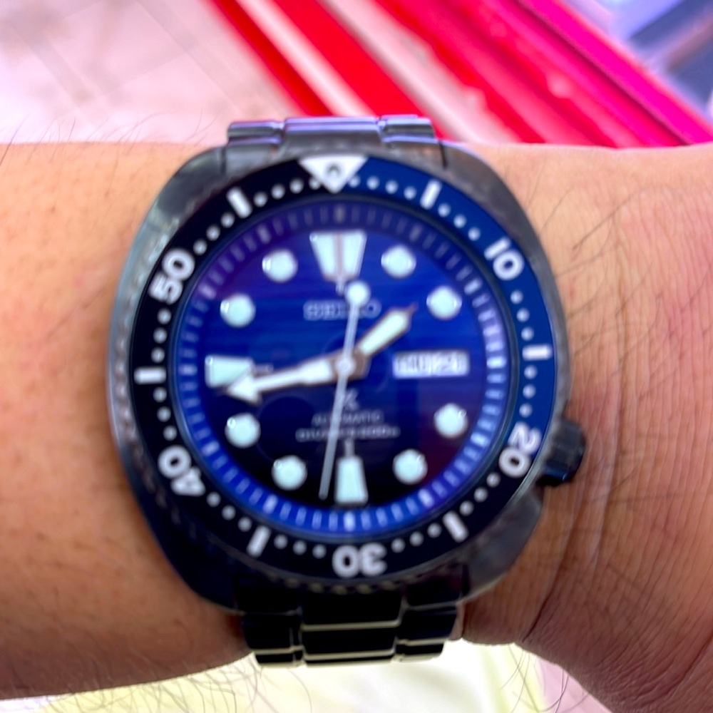 2023 Sumo Turtle Blue/Black on Stainless Steel Blackened. All original with box.